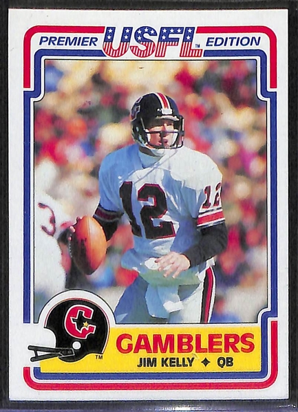 1984 Topps USFL Football Complete 132 Card Set w. Rookie Cards of Jim Kelly, Reggie White, Steve Young, Herschel Walker